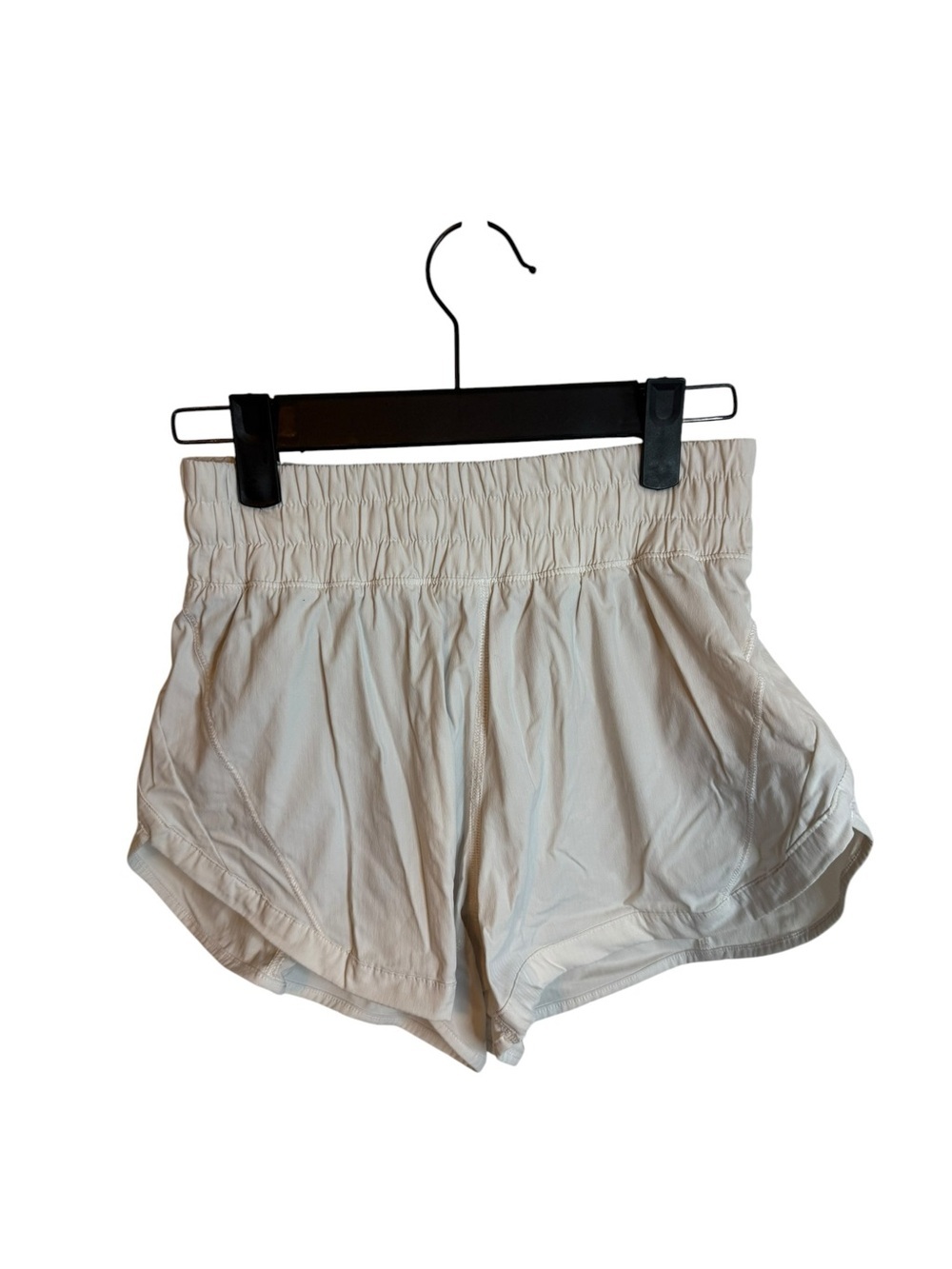 Lululemon White Track That High Rise Lined 3” Shorts